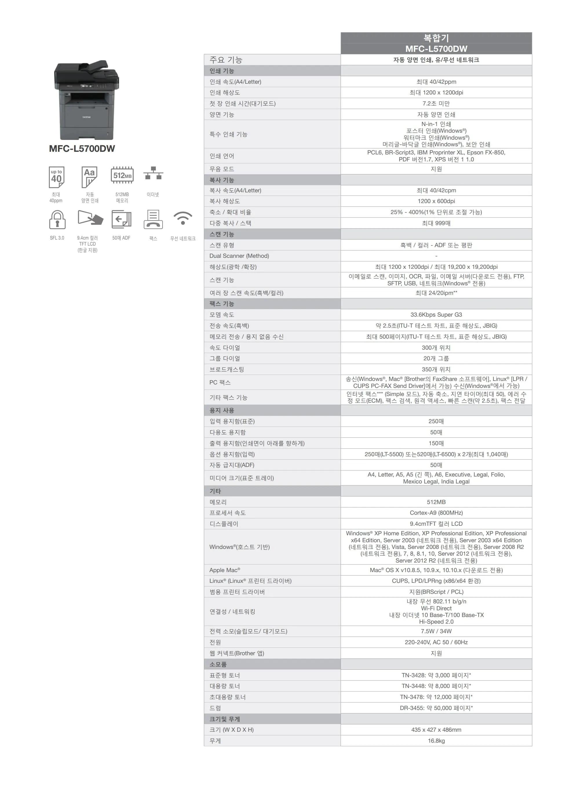 Brother MFC-L5700DW